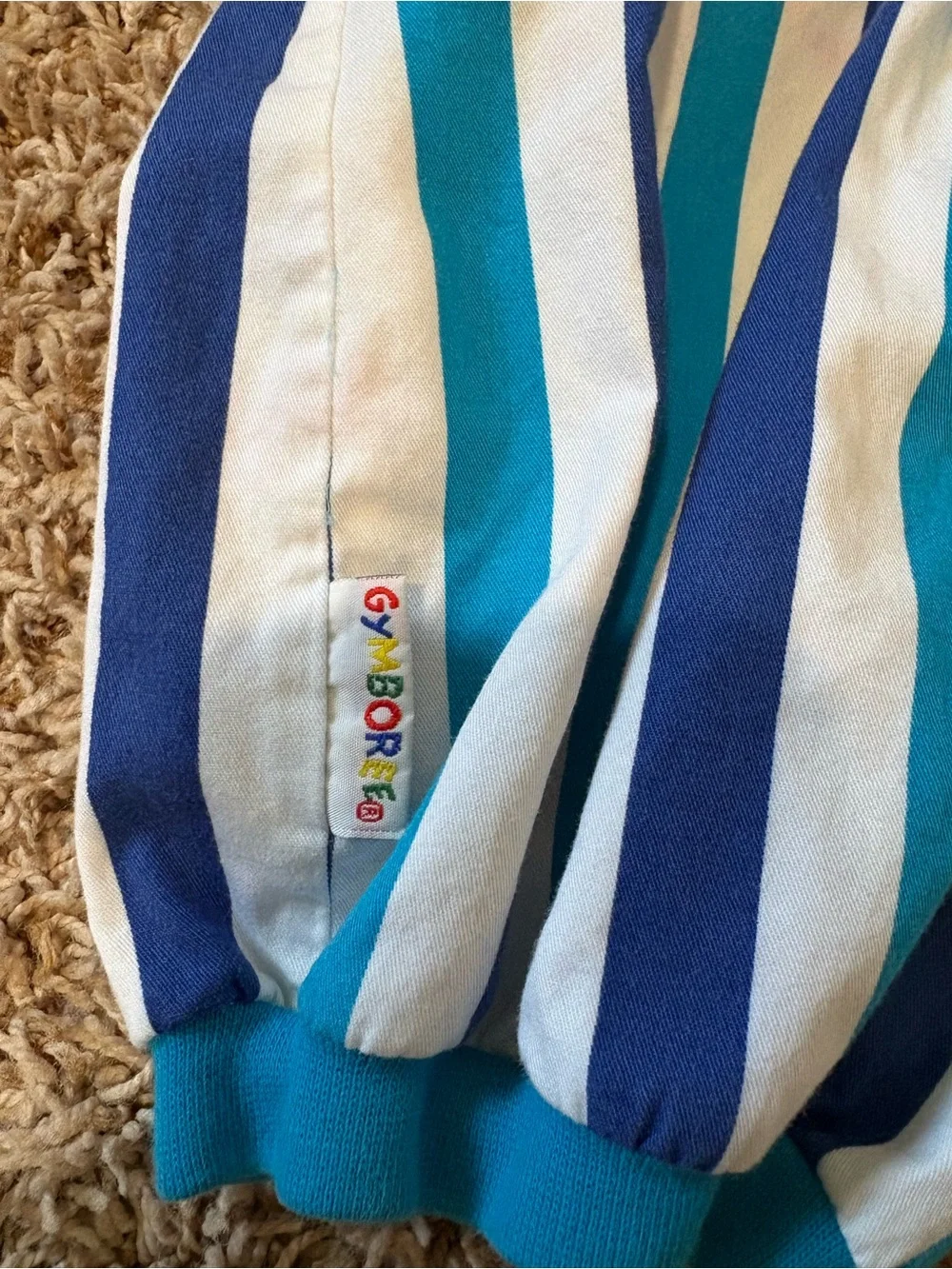 Vintage 90s Gymboree Bubble Striped Infant Romper size 6-12 months